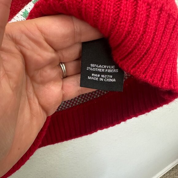 33 Degrees Christmas Tree Knit Oversize Pullover Sweater Womens size XXS NEW - Picture 4 of 8